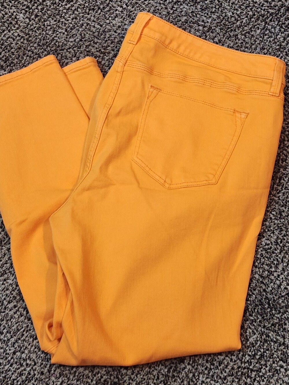 JCPenney Orange Skinny Ankle Jeans